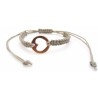 Geknoopt armbandje Hart