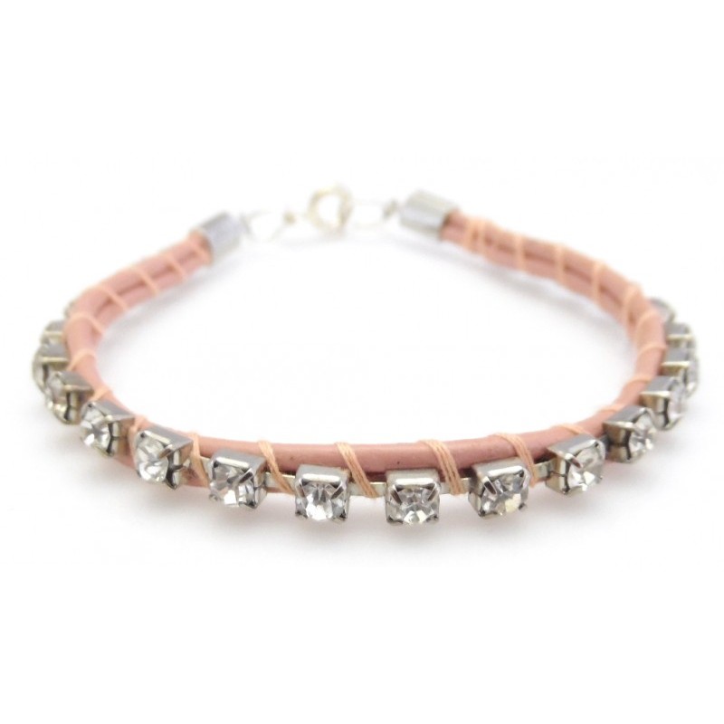 Strass armband Rose