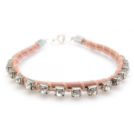 Strass armband Rose