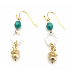 Oorbellen Forest Teal Acron