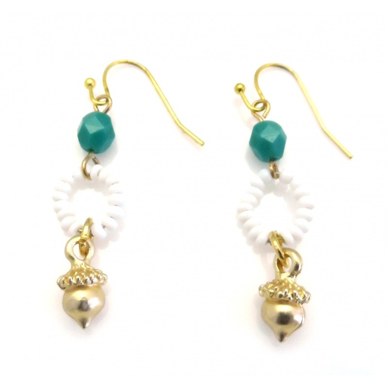 Oorbellen Forest Teal Acron